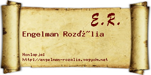 Engelman Rozália névjegykártya